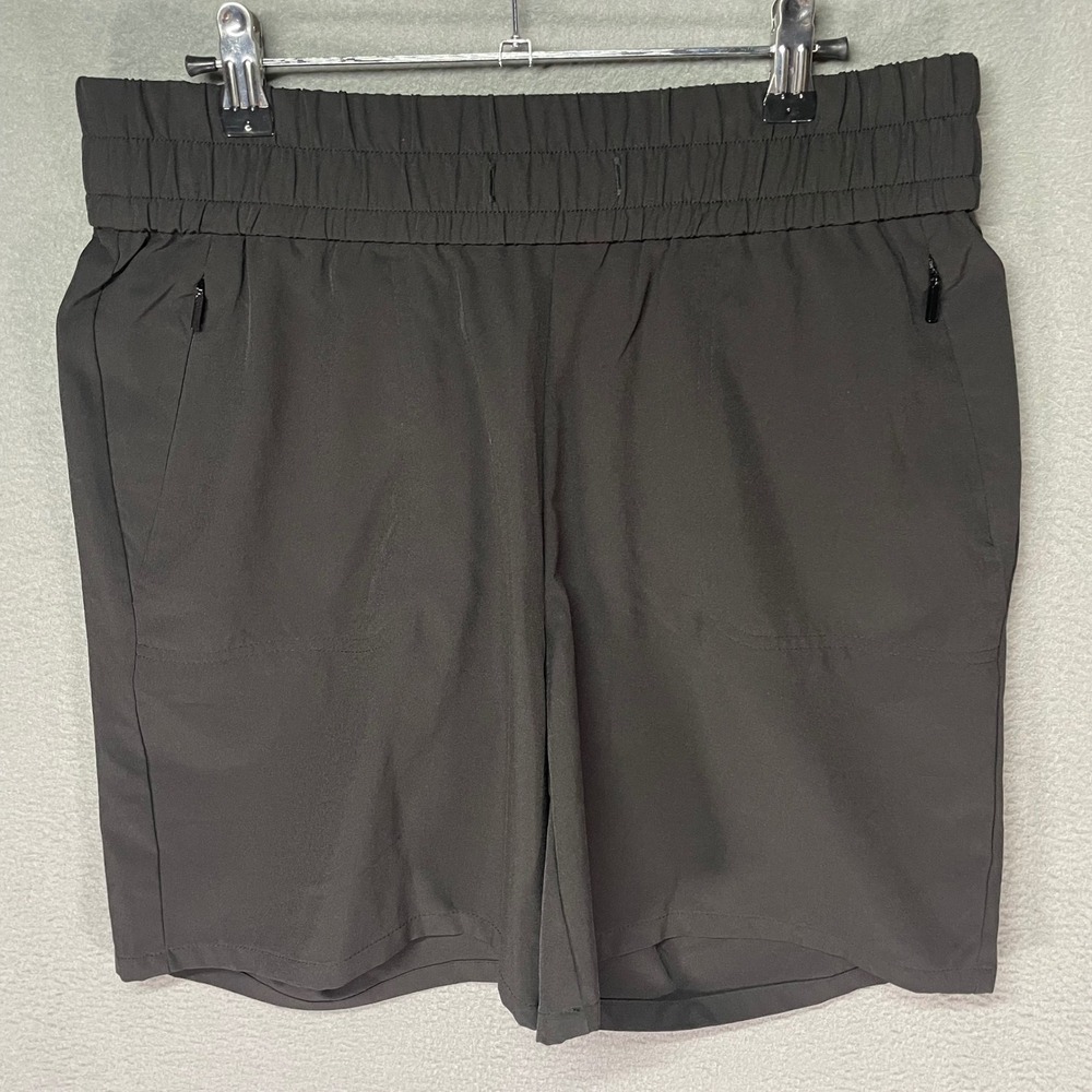 Chicos Zenergy Shorts Womens 0‎ US 6 Black Elastic Waist Stretch No Drawstring